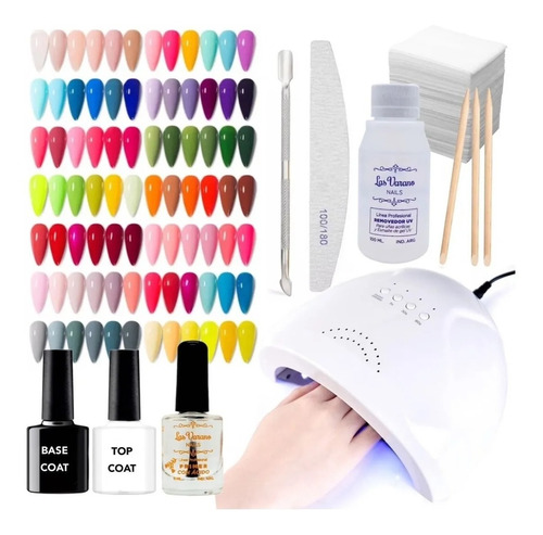 Kit Inicial 48w Manicura Gel Esmalte Removedor Cabina Led/uv