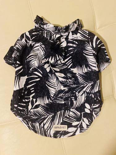 Camisa Hawaiana Perro Microfibra