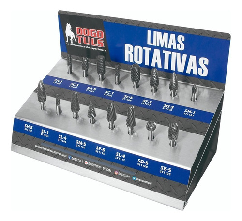 Exhibidor De Limas Rotativas Con 32 Piezas P