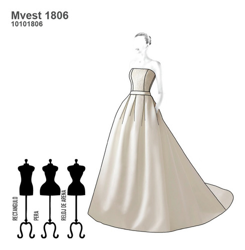 ( Moldes De Ropa)  Vestido Novia 1806