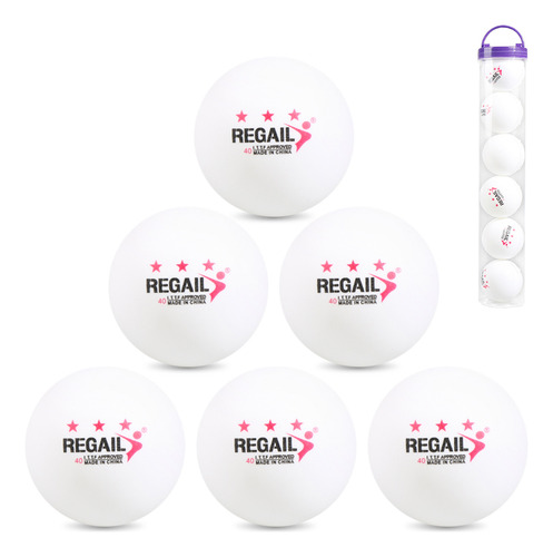 6 Pelotas De Tenis De Mesa De 3 Estrellas Y 40 Mm, Superdura