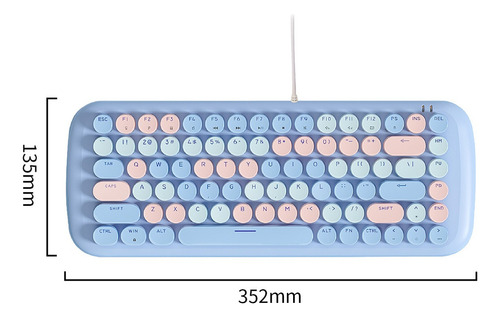 Teclado Mecánico Con Cable Mofii Candy M Azul Qwerty