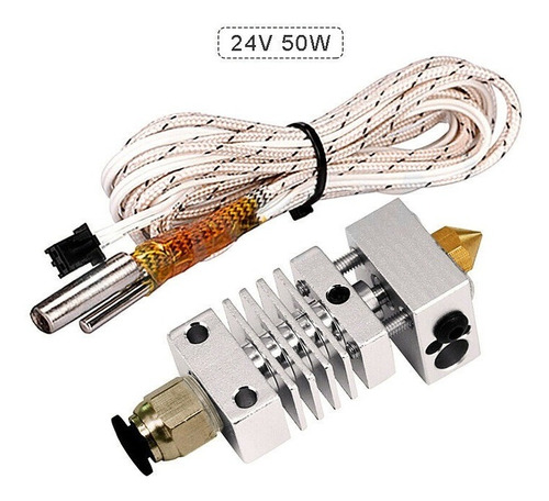 Imagem 2 de 2 de Kit Hotend 24v 50w All Metal P/ Impressora 3d Ender 3 Cr-10