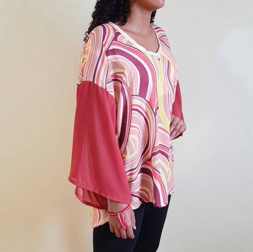 Imagem 3 de 4 de Blusa Bata Feminina Tecido Vitória