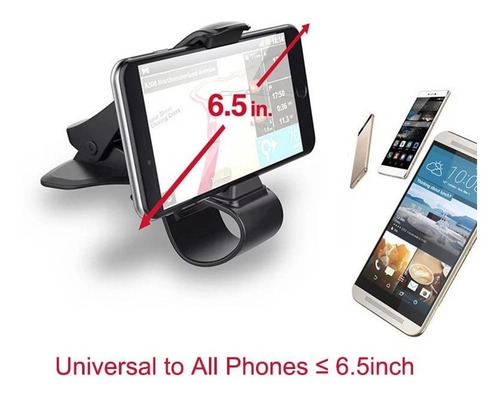 Imagen 8 de 9 de Soporte Universal Pinza Porta Celular Gps Para Tablero Auto