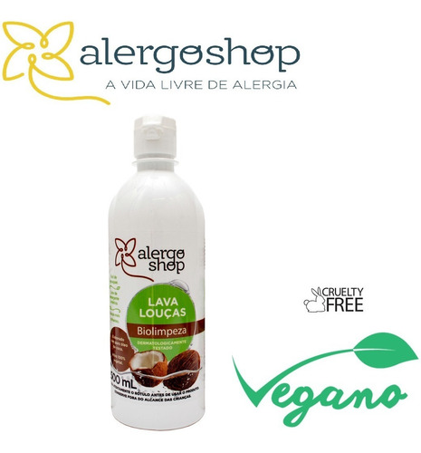 Kit 4 Lava Louça Hipoalergênico Sabão Vegano Antialérgico
