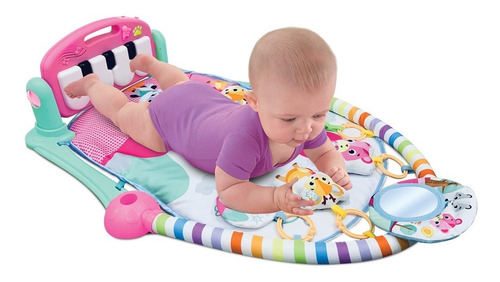 Tapete De Atividades Com Piano E Bluetooth Maxibaby - Rosa