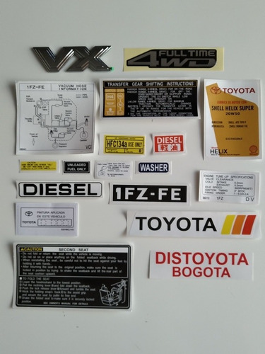 Toyota Land Cruiser Burbuja Vx Calcomanías Y Emblemas