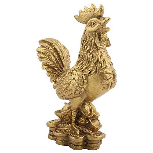 Estatua De Pollo De Latón, Figura De Gallo De Buena Suerte, 