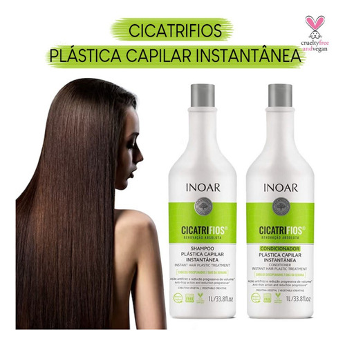 Inoar Kit Cicatrifios Shampoo 1l + Condicionador 1l