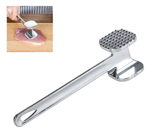Herramienta Para Lijar Meat Hammer De Doble Cara Y Mango Lar