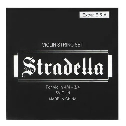 Cuerdas De Violin Stradella 4/4 3/4 Encordado Completo