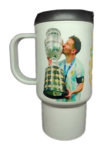 Jarro Termico De Plastico Sublimado Messi Maradona Copa