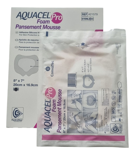 Aposito Aquacel Foam Pro Sacro Adhes 20x17cm 421579 Convatec Natural