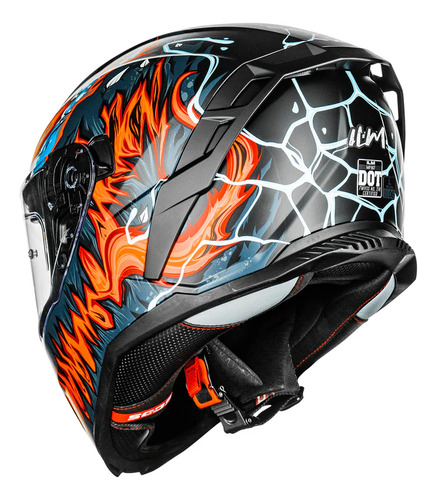 Casco Para Moto Ilm Integral Mf567 Ece 22.06 Rider One Tires