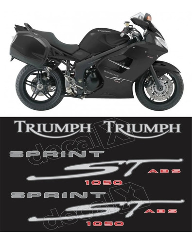 Kit Jogo De Adesivo Compatível Sprint St 1050 Tpsst10501 Cor TRIUMPH Sprint St 1050