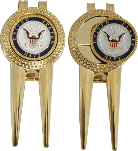 Us Navy Cap Clip Marcador Pelota Golf