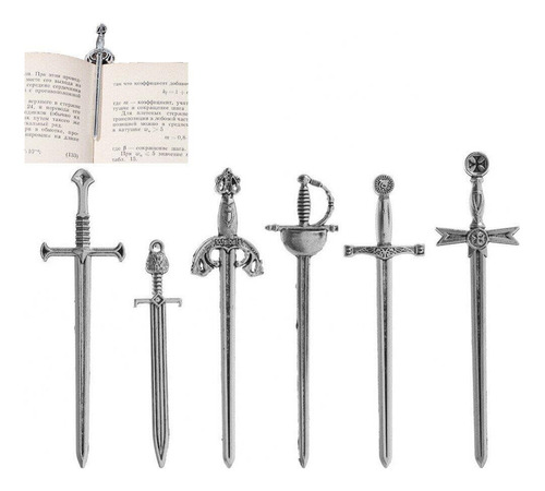 Marcadores De Espadas, 6 Unidades, Estilo Antiguo