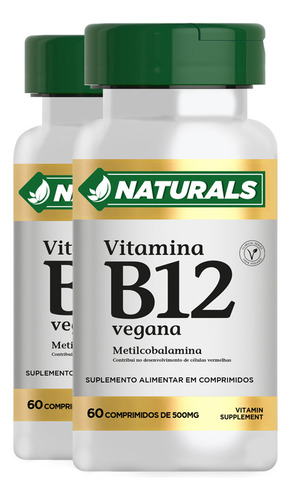 Vitamina B12 Mitilcobalamina Naturals 60 Comprimidos 2un Sabor Sem Sabor