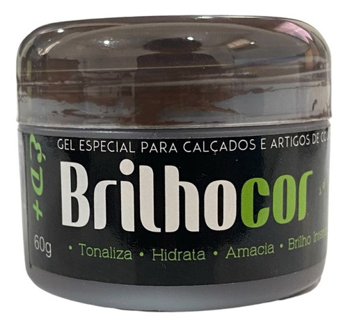 Graxa Polidor Para Sapato Marrom Bota Bolsa Couro Liquido 60