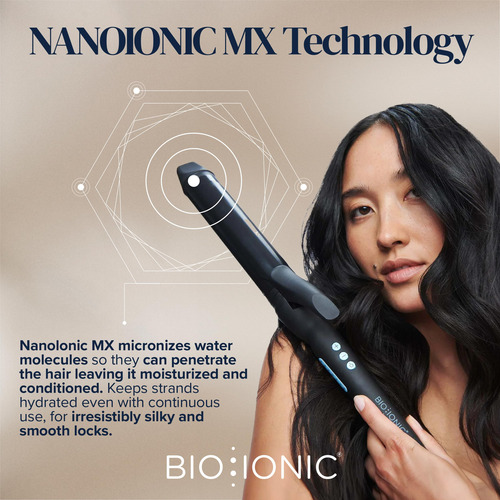 Rizador Bio Ionic Long Barrel, Tecnología De Calor Con
