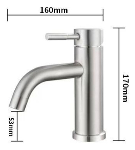 Griferia Mesada Canilla Ah Home Monocomando De Baño Ah13