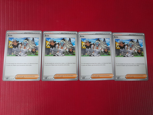 Cartas Pokemon, Eri, 4 Copias, Comun (Usado)