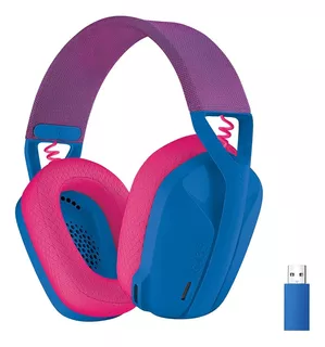 Audífonos gamer inalámbricos Logitech G G Series G435 G435 azul y frambuesa