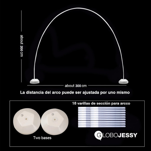 Arco Para Armar Globos Tamaño Aprox3 X 2 Mts (estructura)pvc
