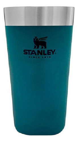 Copo térmico de aço inoxidável Stanley 02282 sem tampa Copo empilhável Color Lagoon de 473 ml