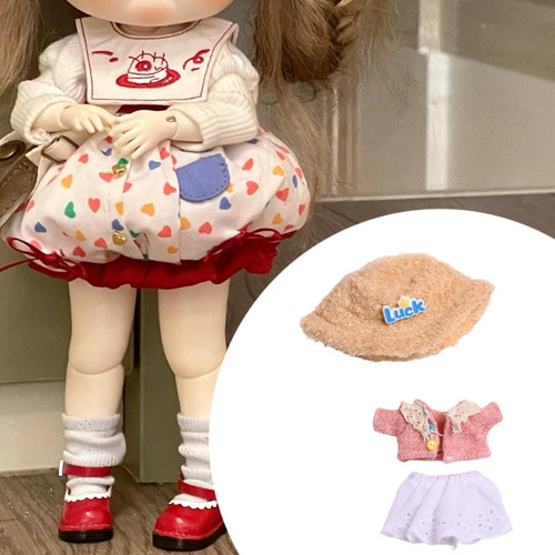 Abrigo Para Muñecas Y Traje De Falda Corta, Disfraz De Ropa