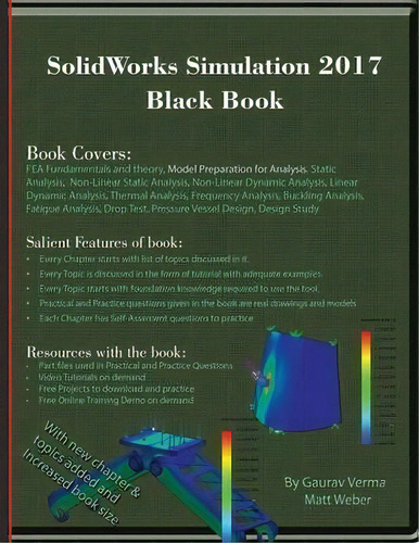 Solidworks Simulation 2017 Black Book, De Gaurav Verma. Editorial Cadcamcae Works, Tapa Blanda En Inglés