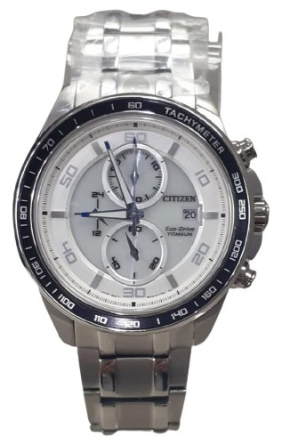 Relógio Citizen Masculino Eco Drive Cronógrafo Ca0340-55a Cor da correia Prateado Cor do bisel Prateado Cor do fundo Prateado