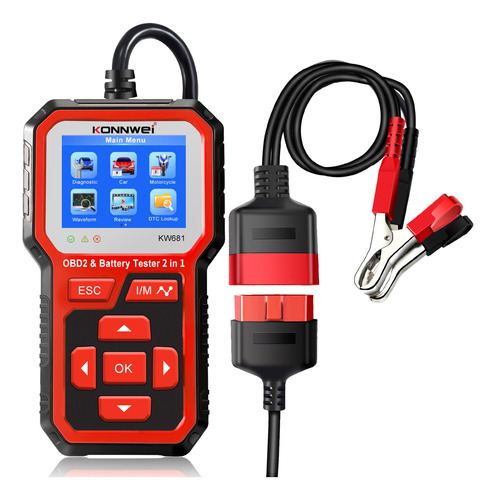 Aumotop Diagnostic Kw681: Probador De Batería Coche&moto.esc