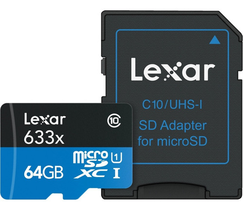 Cartão Micro Sd 64gb Lexar 633x