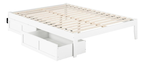 , Colorado - Cama De Plataforma Queen Con 2 Cajones De Almac