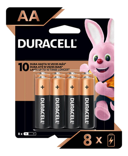 Pack 8 Pilas Duracell Aa Alcalina