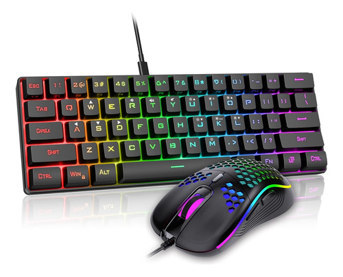 Teclado De Juegos Y Mouse Redthunder 60%