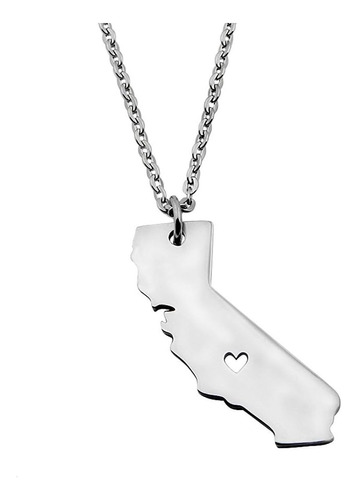 Kuiyai Country Map Charm Pendant State Shaped Necklace Con