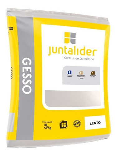 Imagem 3 de 10 de Gesso Em Pó Secagem Lenta Indeflex- Linhal - Kit C/2kg