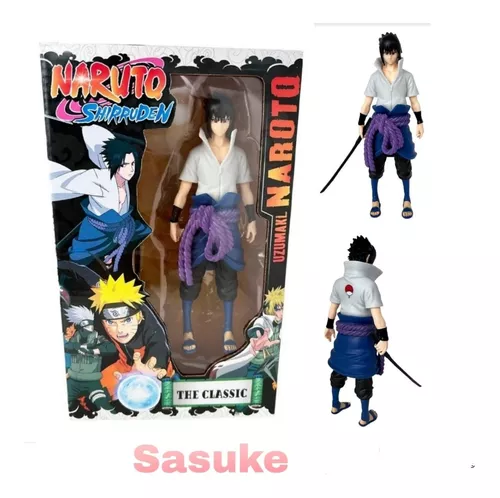 Boneco Naruto Shippudem Sasuke Uchiha Clássico Colecionável