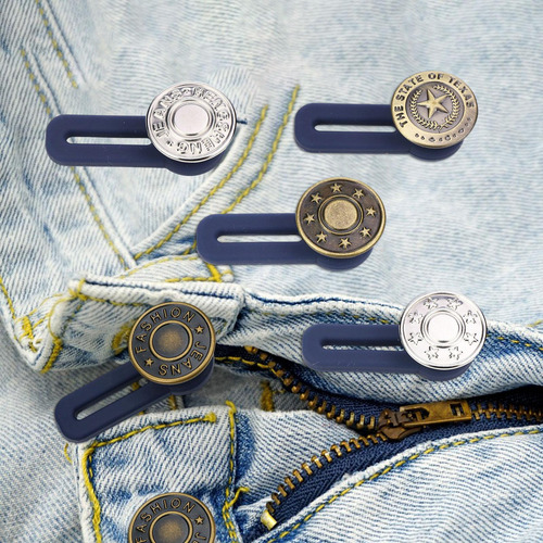 5 Botones Extensores De Metal, Extensores De Pantalones