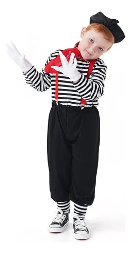Disfraz De Artista De Mimos Para Niños, Halloween, Purim Art