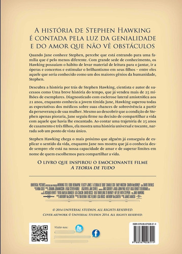 Livro: A Teoria De Tudo: A Extraordinária História De Jane E Stephen Hawking (uma Biografia Espetacular Que É Contada Com A Genialidade E O Amor Que Não Vê Obstáculos E Inspirou O Filme) Capa Comum
