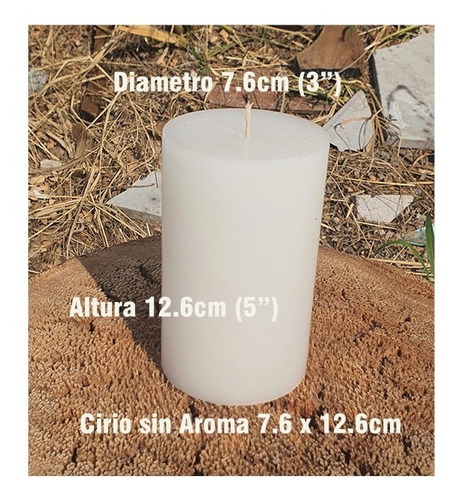 Imagen 3 de 3 de Cirios 7.6cm Diam X 12.6cm Altura Decor / Paq 10 Pz