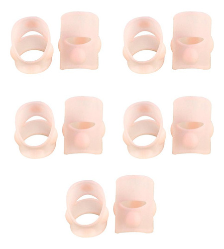 Gel Para De Uñas De Pies Encarnados De Silicona De 5 Pares,