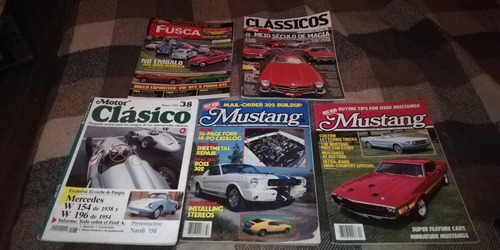 Lote De Revistas Autos Clásicos Mustang Fusca Mercedes Benz 