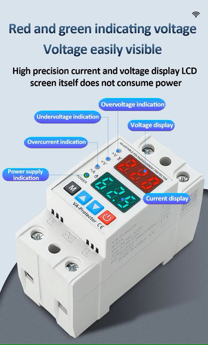 Medidor Disyuntor Energía Breaker Voltaje Y Corriente 40a