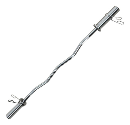 Barra W Olímpica 1.20m 6kg Musculação Cor Cromado