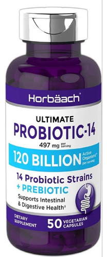 Probiotic + Prebiotic 120 Billones Americano Puro Sin Gluten